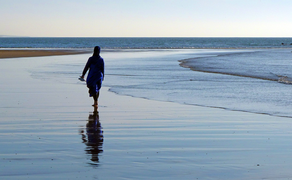 Walking by the sea