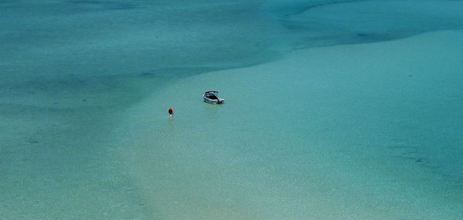 Walking to the boat